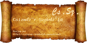 Csizmár Szebáld névjegykártya
